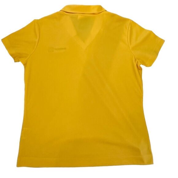 Nike ~ Womens Yellow Golf Polo ~ AC Machinery CAT ~ NWT ~ Drifit ~ size Large - Picture 2 of 9